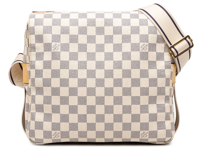 Louis Vuitton White Damier Azur Naviglio Branco
