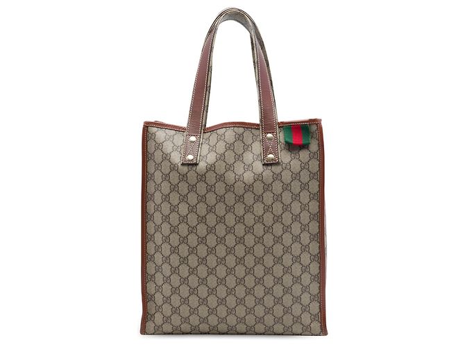 Borsa Tote Gucci Beige GG Supreme Web