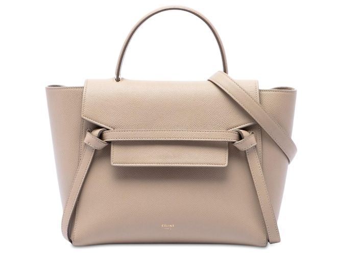 Belt Bag Céline Bolsa de cintura Celine em couro de bezerro Micro Grained Bege
