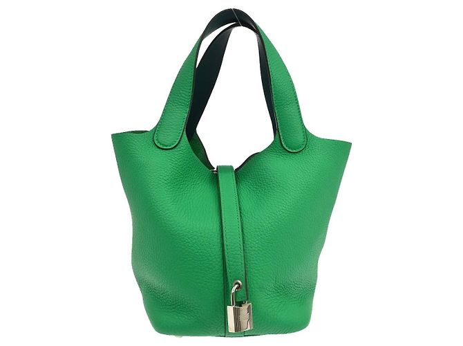 Hermès Hermes Picotin Lock Clemence MM Vert