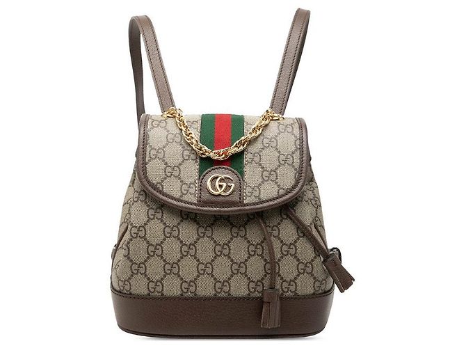 Gucci Ophidia GG Supreme Mini Backpack Brown Beige