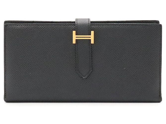 Hermès Portefeuille long Hermes Bearn Soufflet Noir