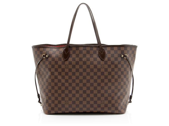 Saco Louis Vuitton Damier Ebene Neverfull GM Tote Marrom