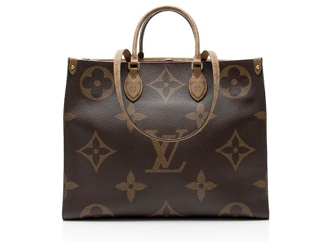 Borsa Tote Louis Vuitton Onthego GM Giant Monogram Canvas Marrone
