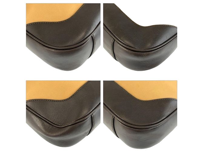 Bolsa Gucci Bamboo Sherry Line Marrom Bege
