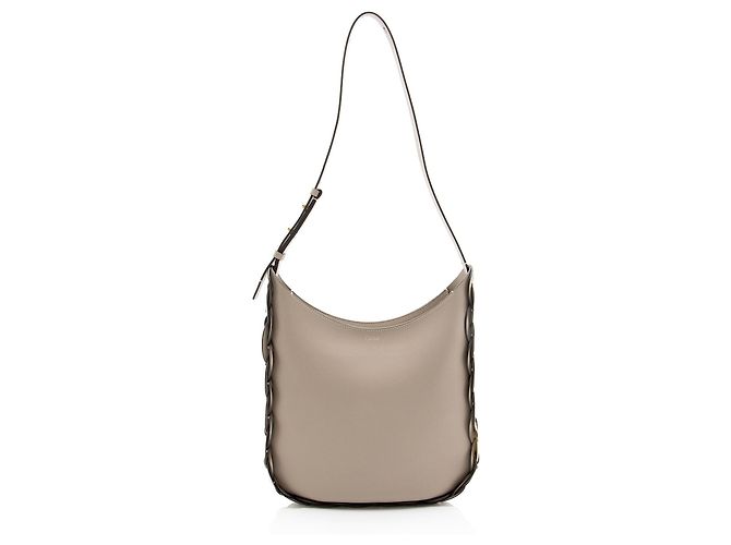 Chloé Chloe Darryl Medium Hobo en piel de becerro granulada Gris