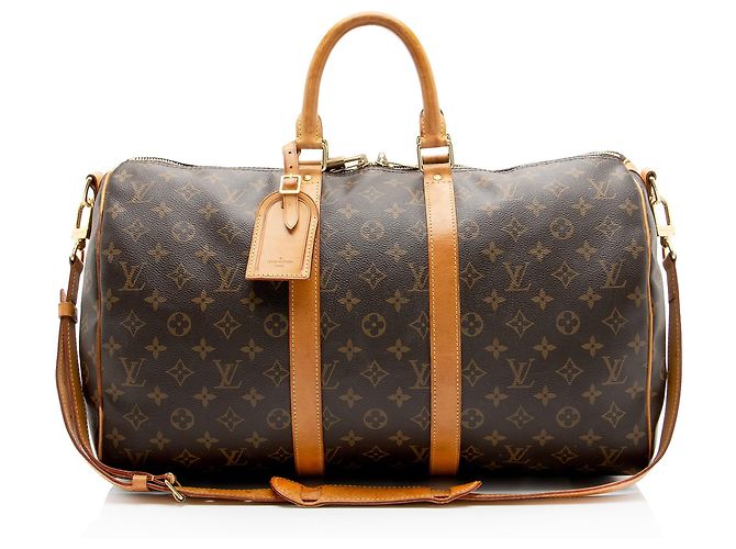 Louis Vuitton Monogram Canvas Keepall Bandouliere 45 Duffle Marrom