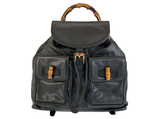 Gucci Bamboo Backpack Black