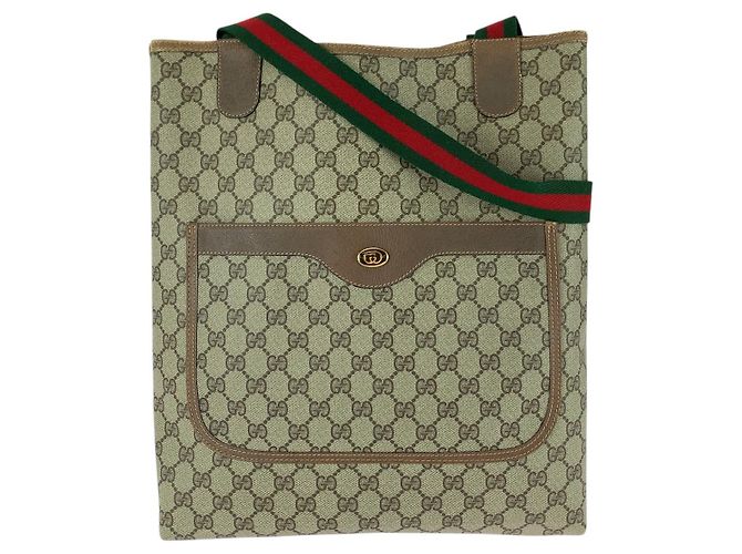 Borsa Tote Gucci GG Supreme Marrone Beige