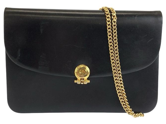 Dior Schultertasche mit Kette Schwarz
