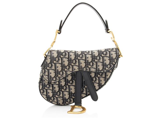 Autre Marque Mini Bolso Saddle Dior Oblique Azul