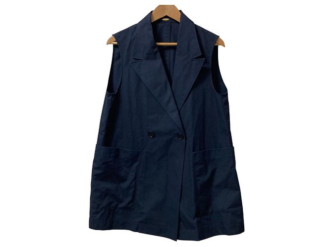 Autre Marque Chaleco Lisiere Ventile Double Azul Azul marino