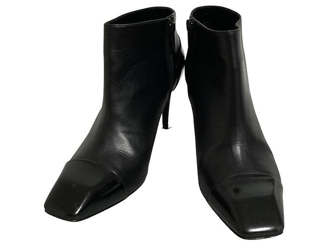 Autre Marque Botas curtas de couro Pierre Hardy Preto