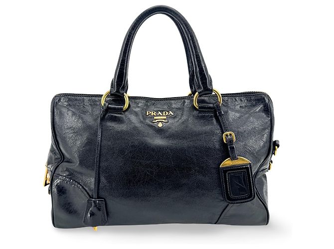 Prada Convertible Boston Vitello Shine Medium Nero
