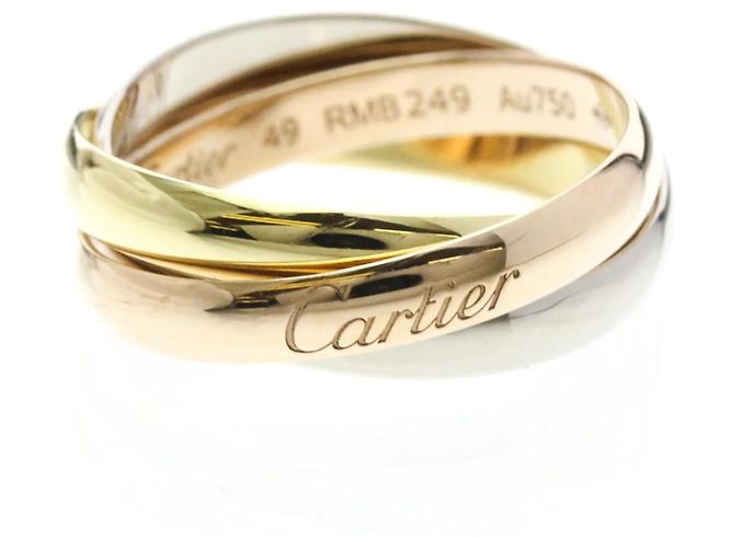 Anel Cartier Trinity em Ouro 18K Dourado