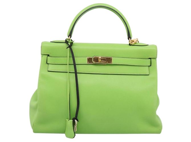 Hermès Hermes Kelly Green Gulliver avec Gold Hardware 32 Vert