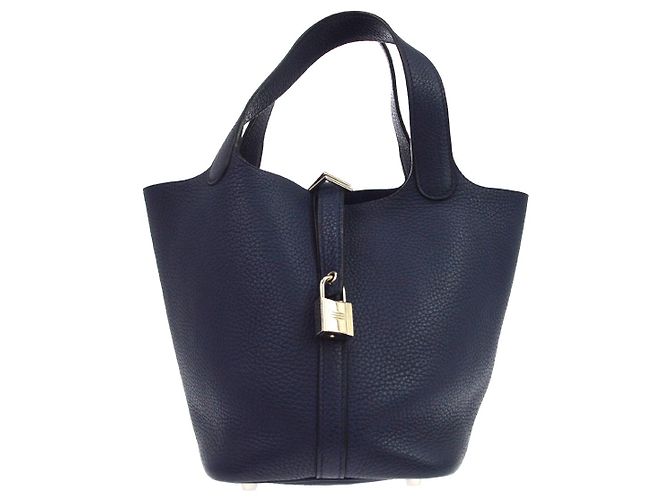 Hermès Hermes Picotin Lock Clemence PM Blue