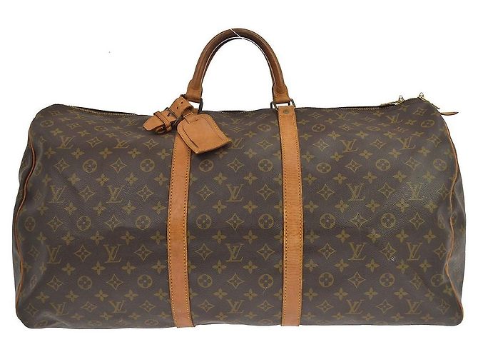 Louis Vuitton Keepall Monogram Canvas 60 Castaño