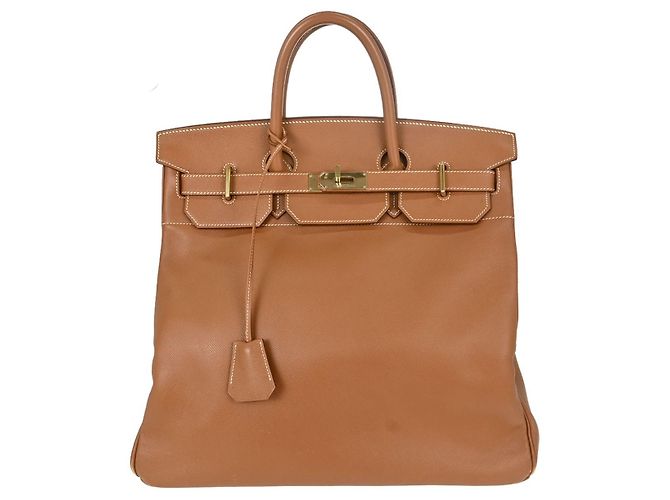 Hermès Hermes Birkin Brown Courchevel com Gold Hardware 40 Marrom