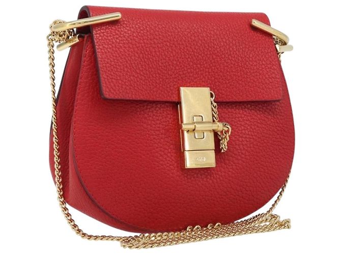 Chloé Chloe Drew Leather Small Roja