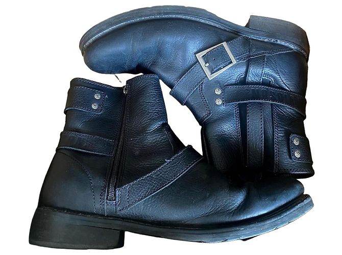 Autre Marque Stivali Harley-Davidson in pelle nera Nero