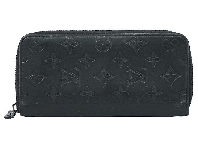 Louis Vuitton Zippy Monogram Shadow Leather Vertical Nero