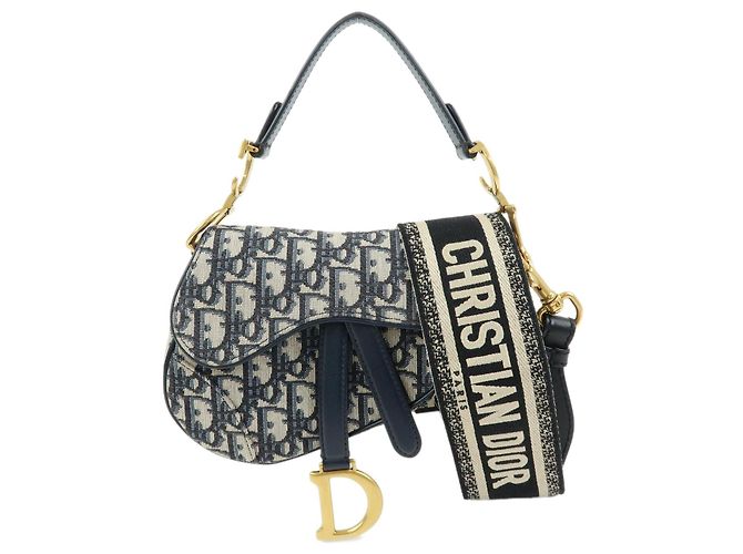 Christian Dior Saddle Oblique Canvas Mini Bege