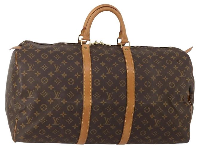 LOUIS VUITTON Monogram Keepall 55 Boston Bag M41424 LV Auth 202595A Monogramme
