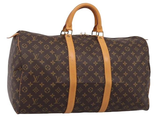 LOUIS VUITTON Monogram Keepall 50 Boston Bag M41426 LV Auth 203125V Monogramm