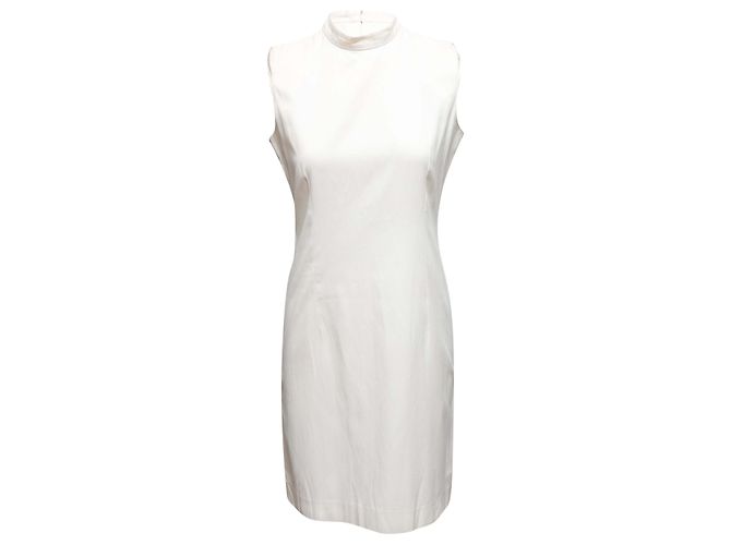 Vestido sin mangas con cuello cisne blanco Ann Demeulemeester Talla EU 38