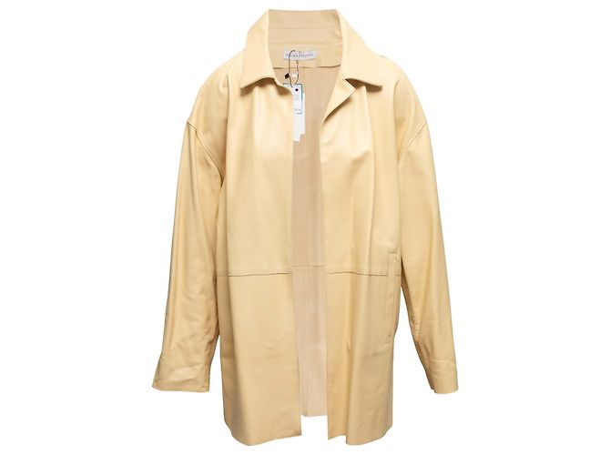 Ines et Marechal Butter Yellow Ines & Marechal Leather Jacket Size FR 40
