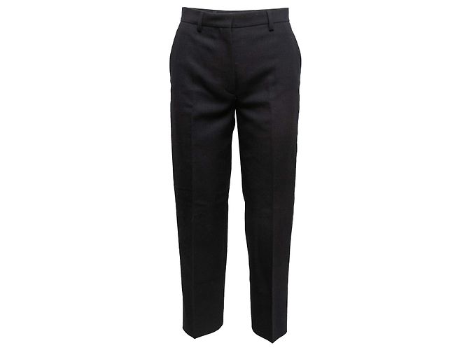 Pantalon Prada noir à pinces et coupe droite Taille US XS