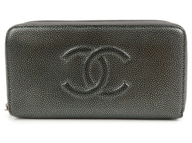 Chanel Vintage Timeless Zip Leather Metallic