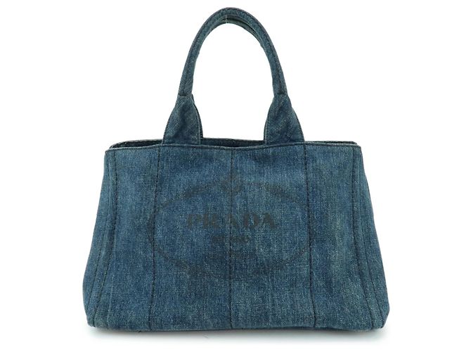 Prada Canapa Denim Small Blue