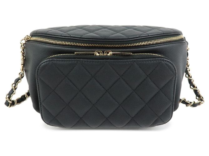 Chanel Business Affinity Waist Quilted Caviar Medium Noir