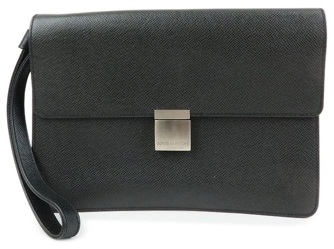 Louis Vuitton Selenga Pochette Cuir Taiga Noir