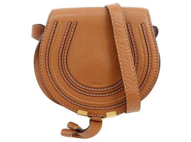 Chloé Chloe Marcie Leather Mini Castaño