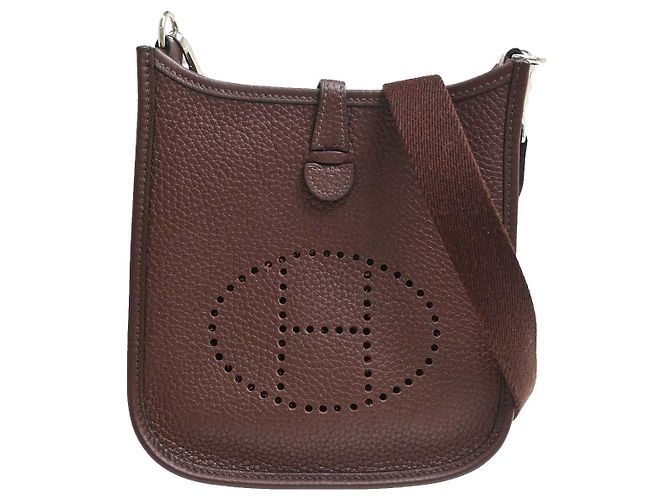 Hermès Bolsa Hermes Evelyne Gen II Clemence TPM Marrom