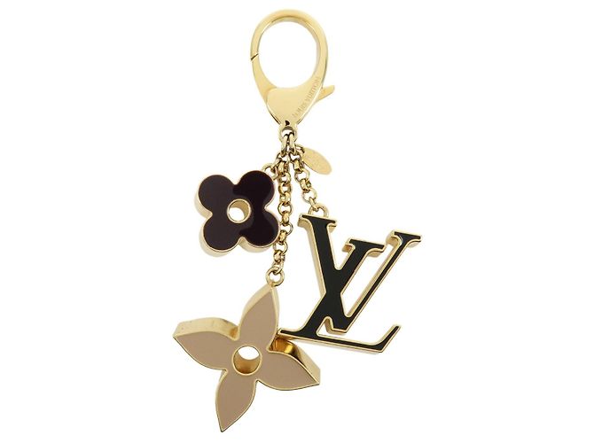 Charm per borsa Louis Vuitton Fleur de Monogram Metal D'oro