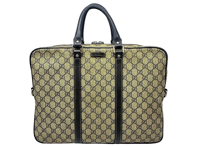 Padlock Gucci Monogram Briefcase Black
