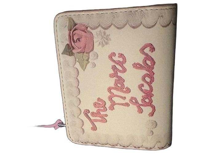 Carteira Marc Jacobs Rosa e Branco