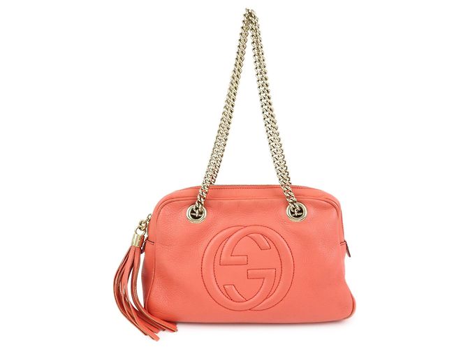 Gucci Soho Chain Zip Leather Medium Pink