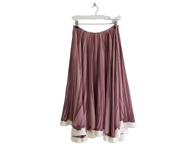 Prada Fall 2004 Trompe L’oeil Pink Silk Skirt