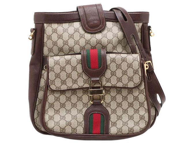 Gucci Sherry bamboo Canvas Large Beige