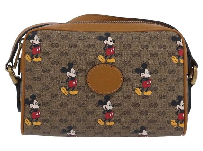 Gucci Disney Mickey Mouse Printed Mini GG Coated Canvas Mini Beige