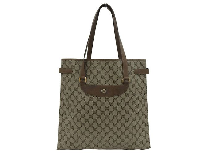 Sac à main cabas Gucci GG Plus Marron Beige