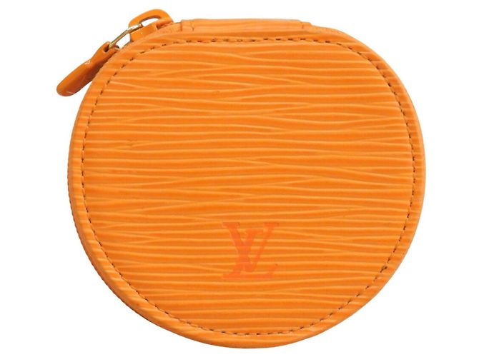 Louis Vuitton Epi Ecrin Bijou Case Pouch Orange