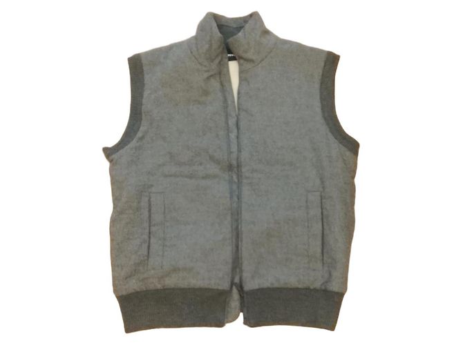 Hugo Boss BOSS technical wool vest grey