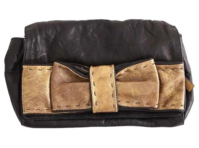 Chloé Clutch aus schwarzem Leder