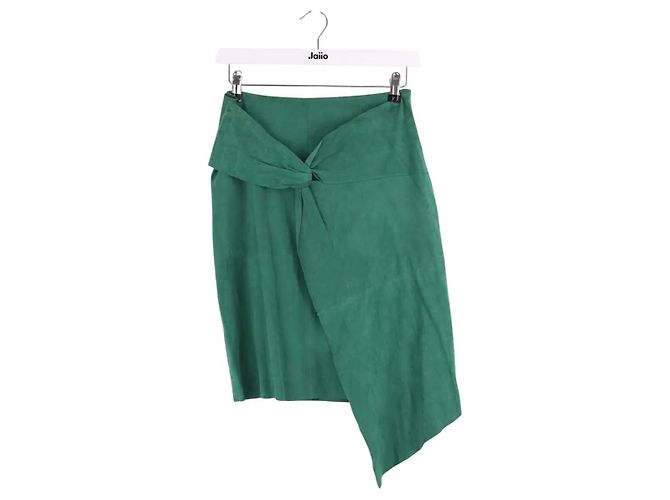 Gonna in camoscio verde Ba&Sh XS
